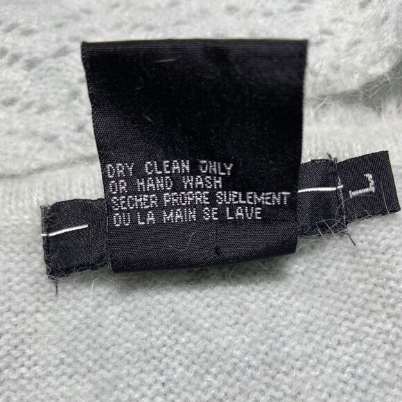 Rampage Women's Angora Blend Knit  Silver Sage Blouse Size L Knit Sleeveless - Picture 6 of 7